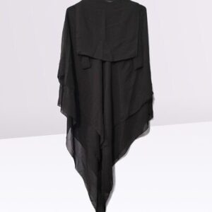 Three Layer Khimar with Niqab Ready to Wear – Black