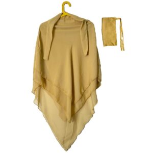 Three Layer Khimar with Niqab Ready to Wear – Skin